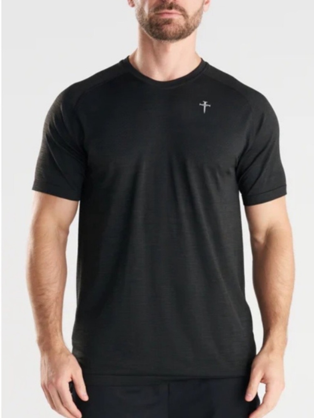 Three Nails NWOT Men's Black Crew Neck Short Sleeve Seamless Pro Tee Size XL